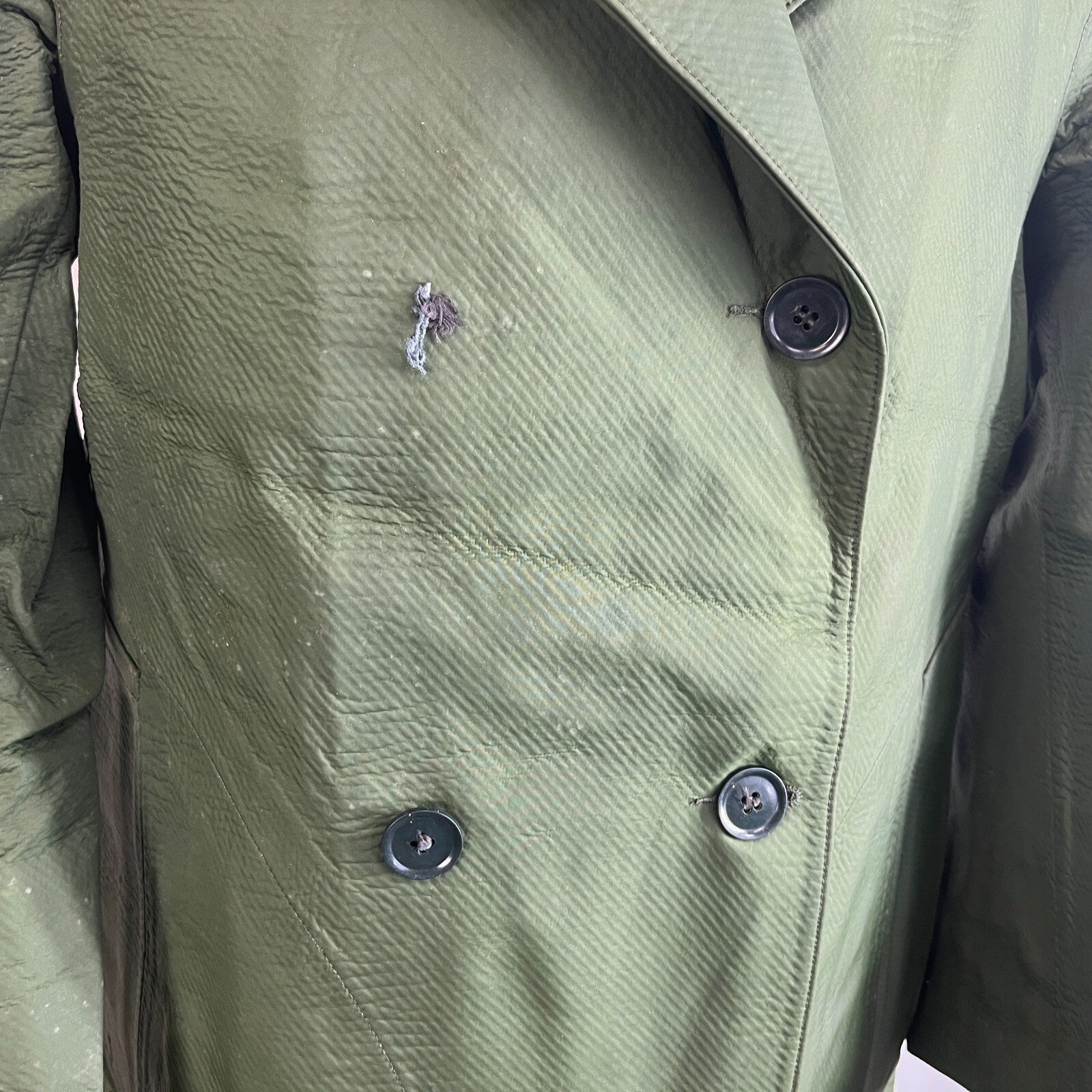 Royal Canadian Police RCMP Mackintosh Trench Coat Dark Green 80s size 5