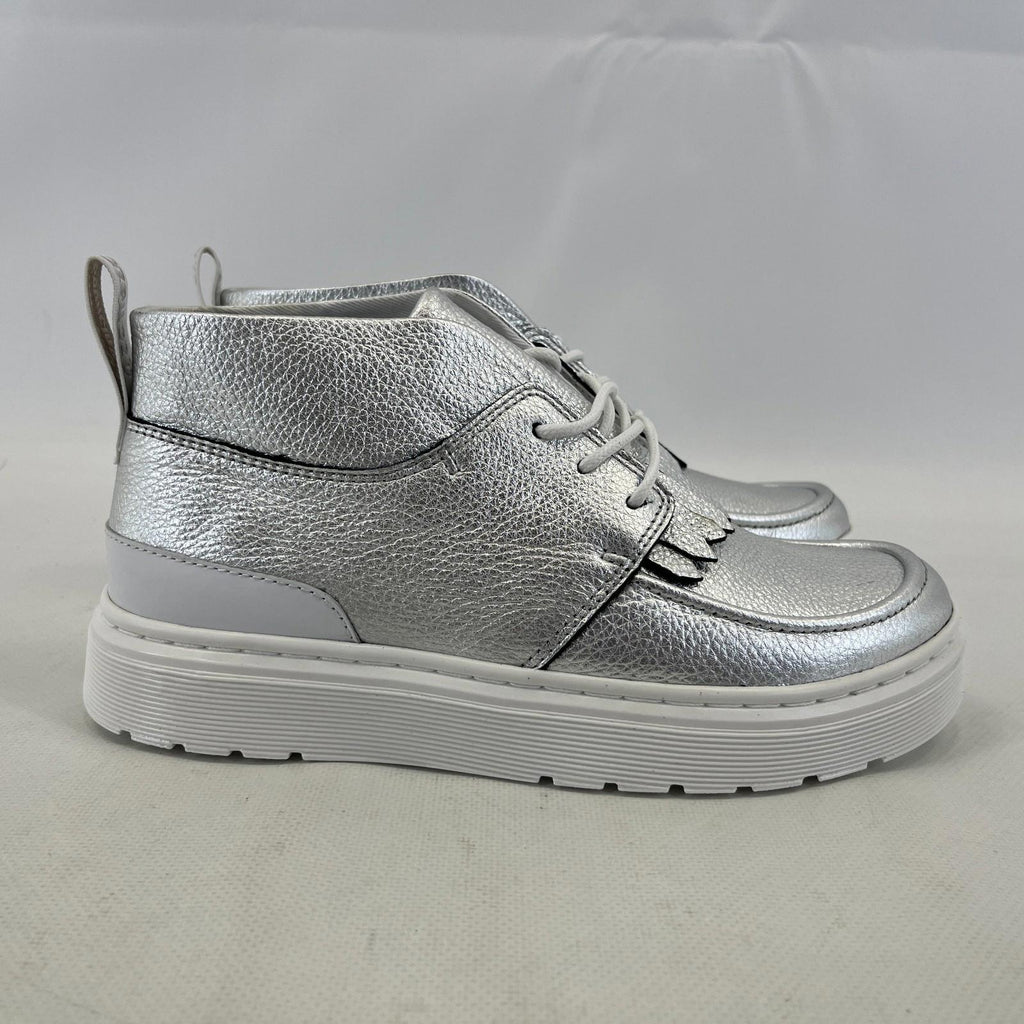 Dr Martens Jemima Silver & White Leather Kiltie Chukka Boots Shoes Womens UK 4