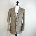 John Lewis Harris Tweed Herringbone Blazer Sport Coat Jacket Beige size 40R