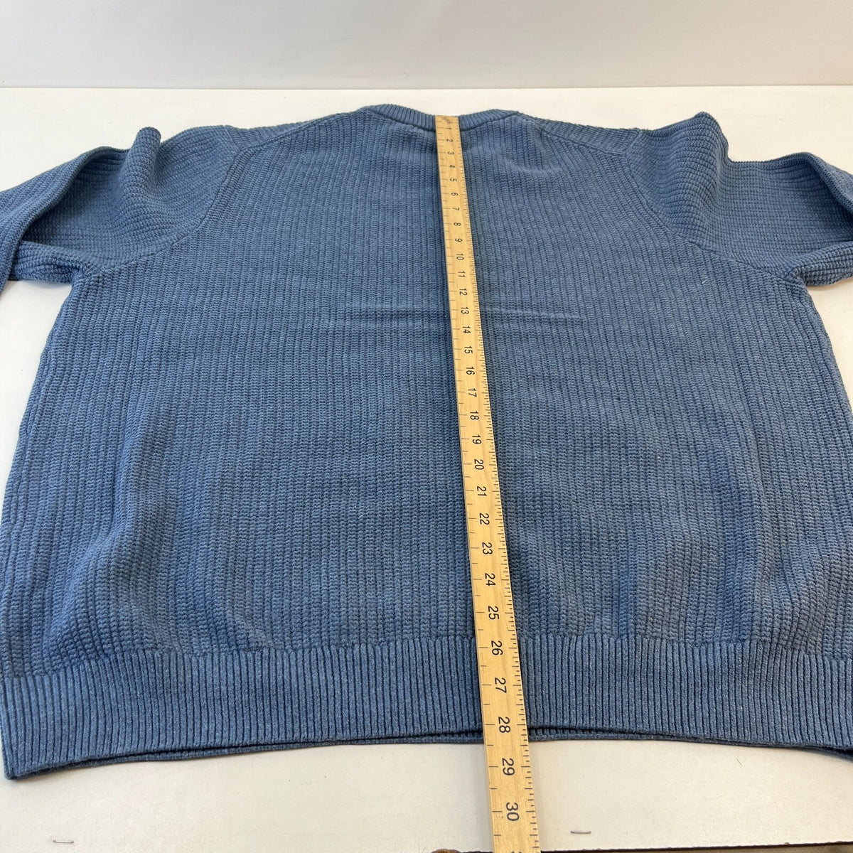 M&S Men's Cotton Blend Cable Knit Crew Neck Jumper Air Force Blue size 3XL New