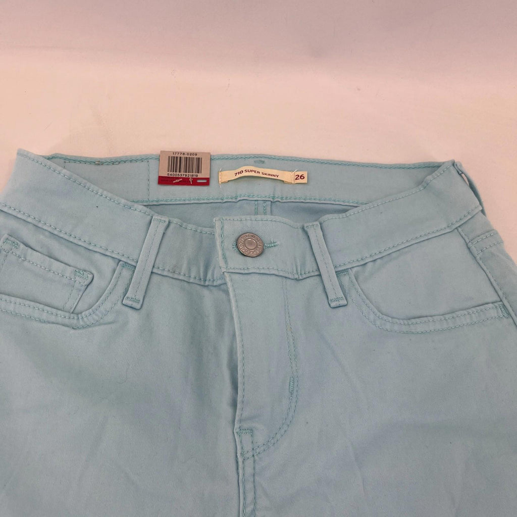 Levi's 710 Super Skinny Stretch Jeans in Baby Blue W26" L30" - See Details