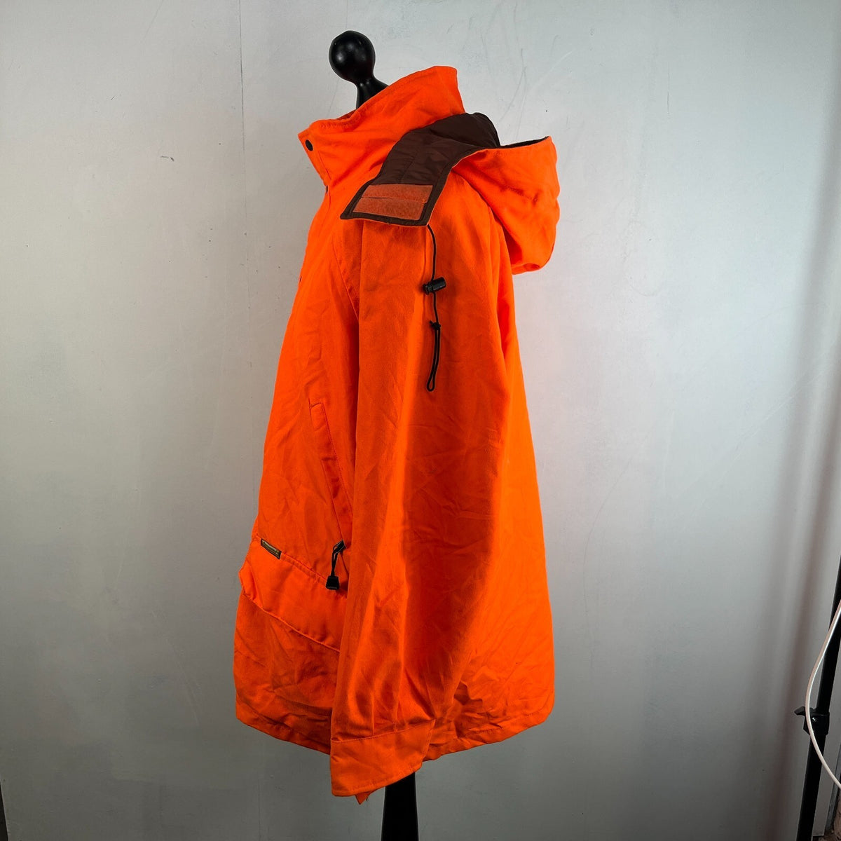 Remington Men's Jacket Coat Fluorescent Orange Waterproof Nylon Shooting Parka L