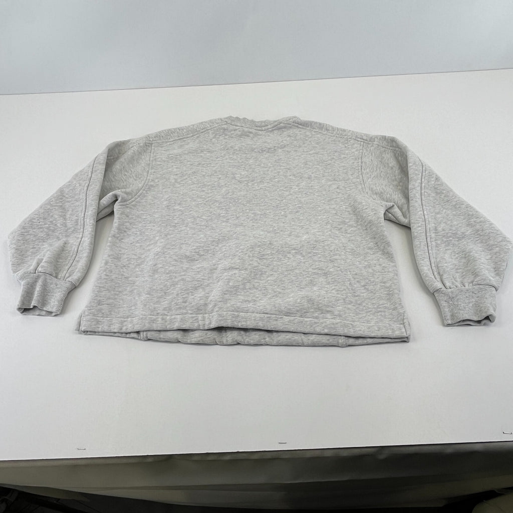 Sweaty Betty Premium Brushed Crew Neck Thick Sweatshirt Light Grey size M/12