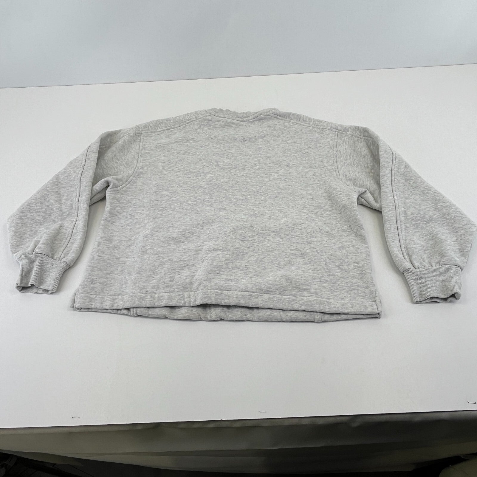 Sweaty Betty Premium Brushed Crew Neck Thick Sweatshirt Light Grey size M/12