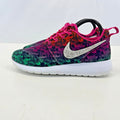 Nike Roshe Run Flyknit Trainers Pink & Green Floral size UK 4.5  EU 37.5