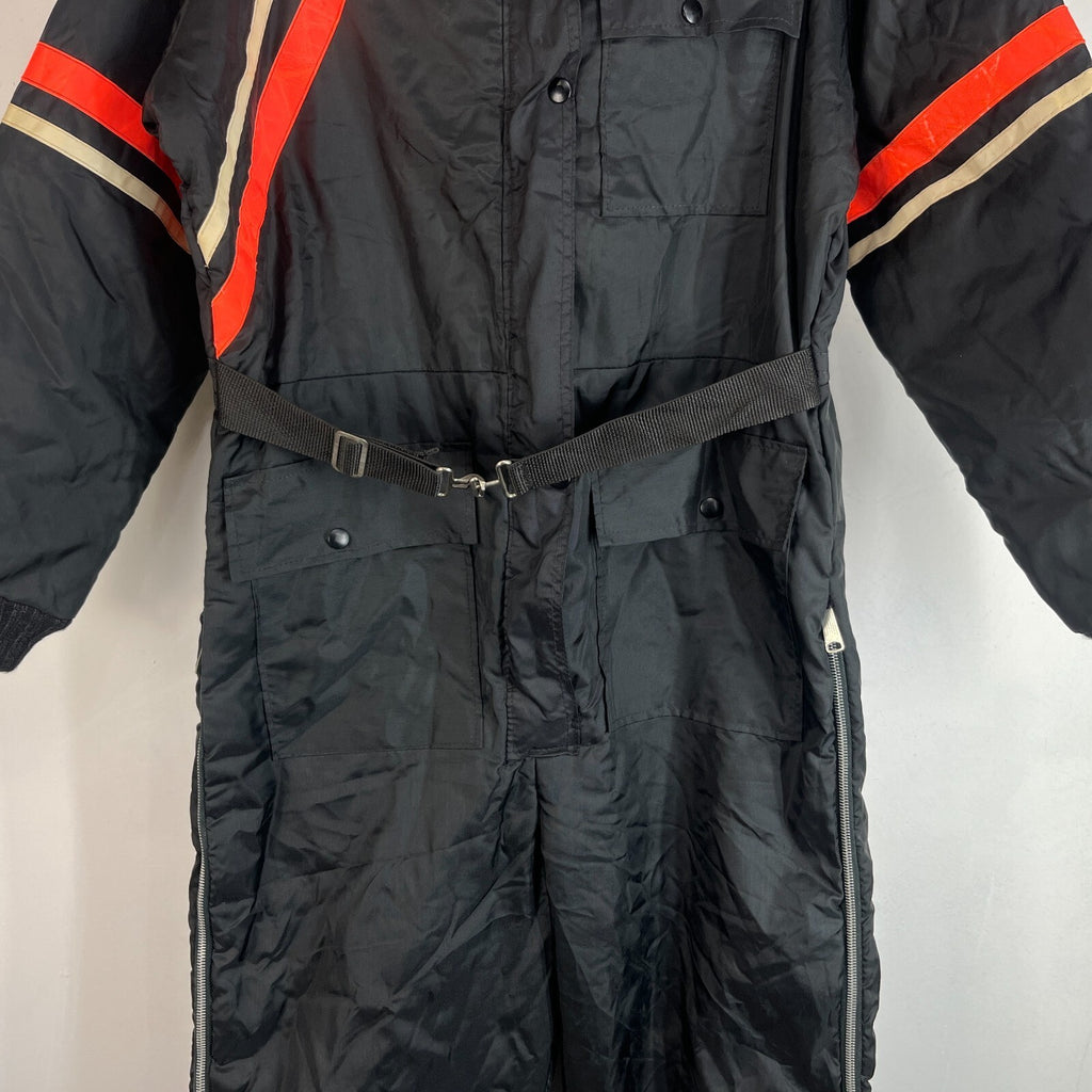 Vintage Western Field Ski Suit One Piece 90s Snowsuit Winter Black Womens size M