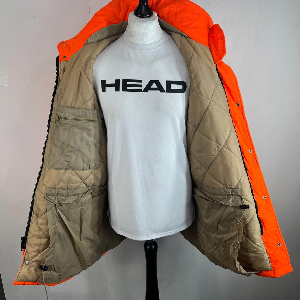 Johnson USA Thermal Quilted Chore Jacket Bright Orange US size XL