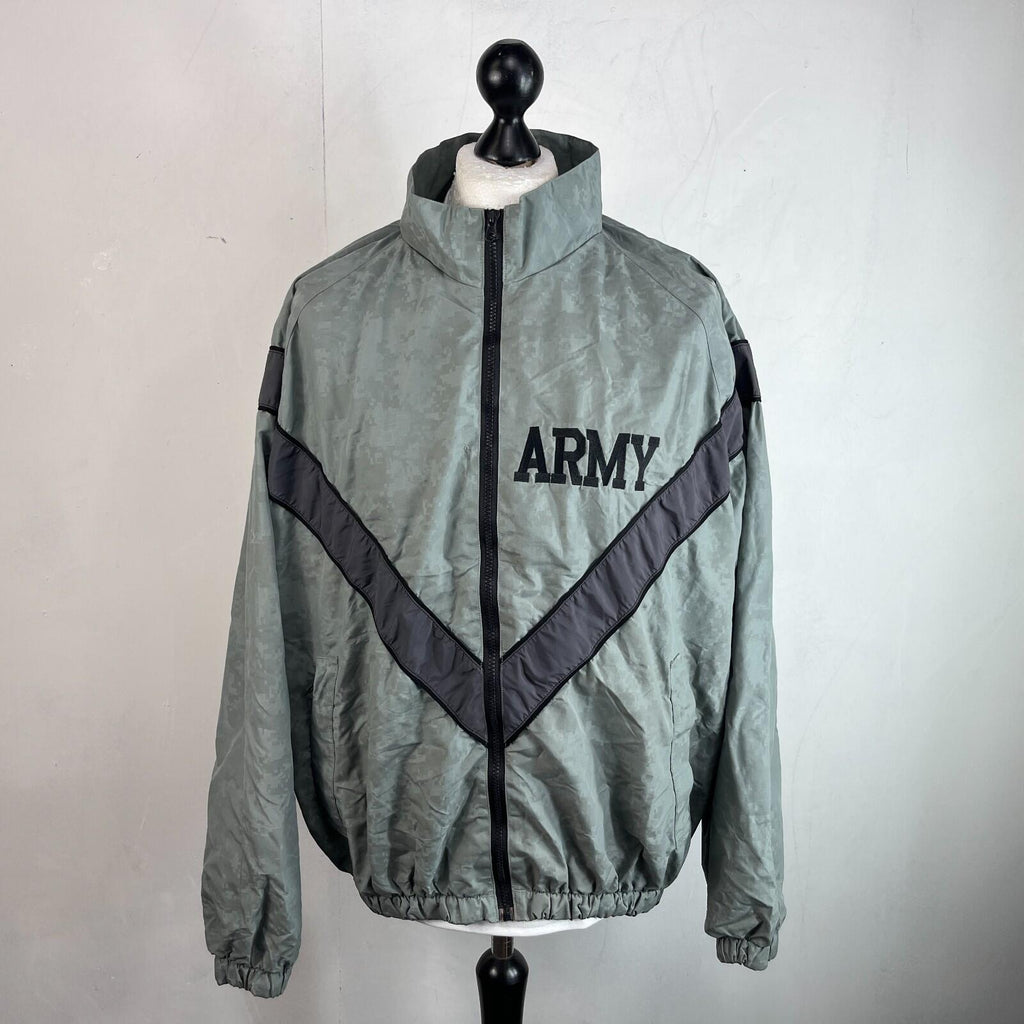 US Army Bomber Jacket Grey Digital Print Windbreaker US size Large
