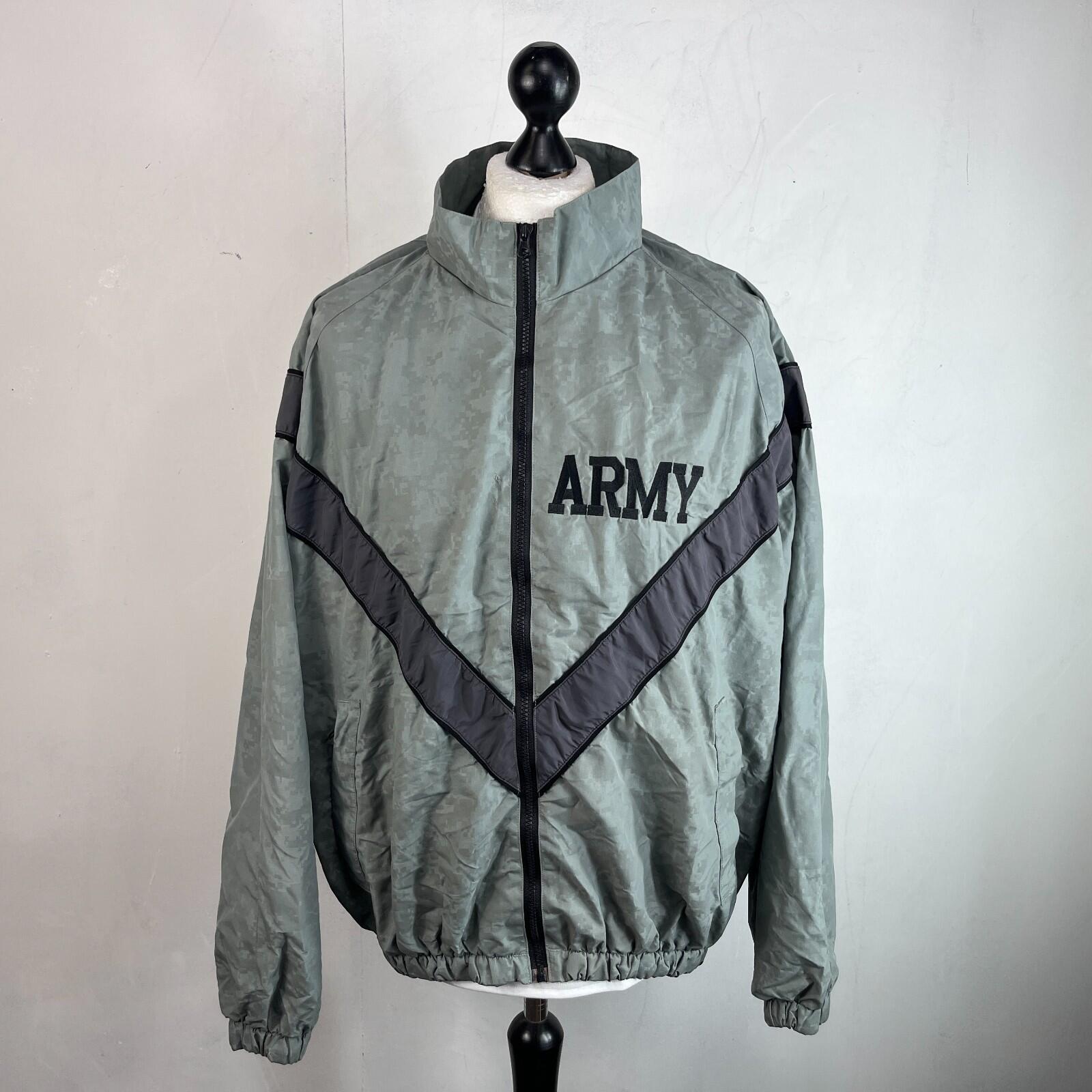 US Army Bomber Jacket Grey Digital Print Windbreaker US size Large