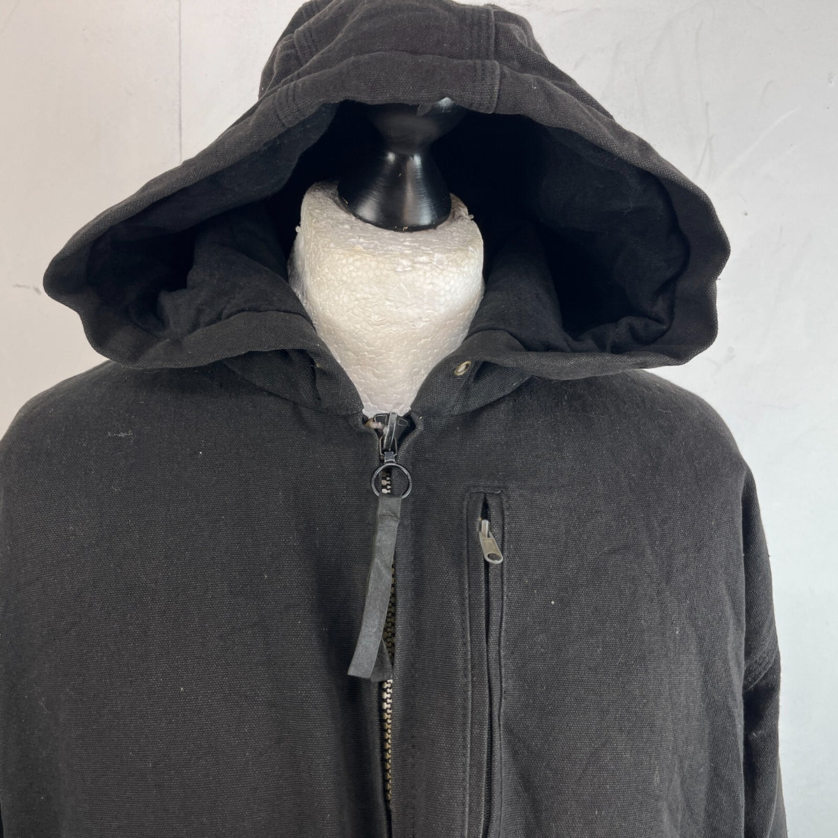 Men's Chore Field Coat Jacket in Black Heavy Denim size 2XL