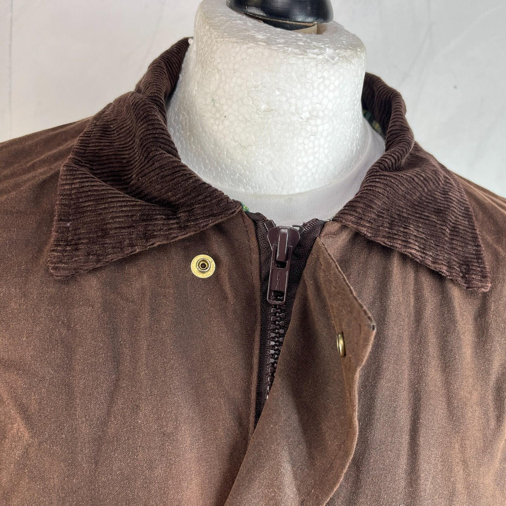 Royal Paddock Men’s Brown Waxed Jacket size 2XL Equine Hiking Dog Walking