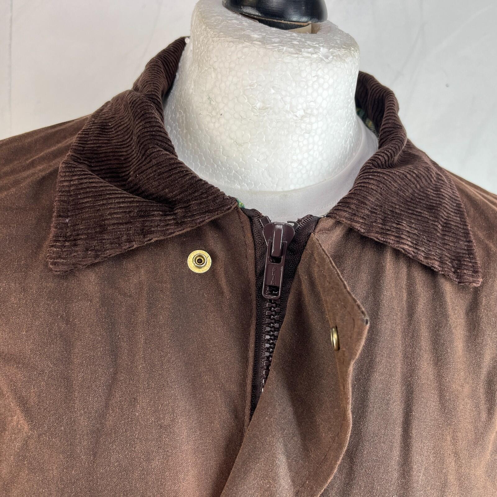 Royal Paddock Men’s Brown Waxed Jacket size 2XL Equine Hiking Dog Walking