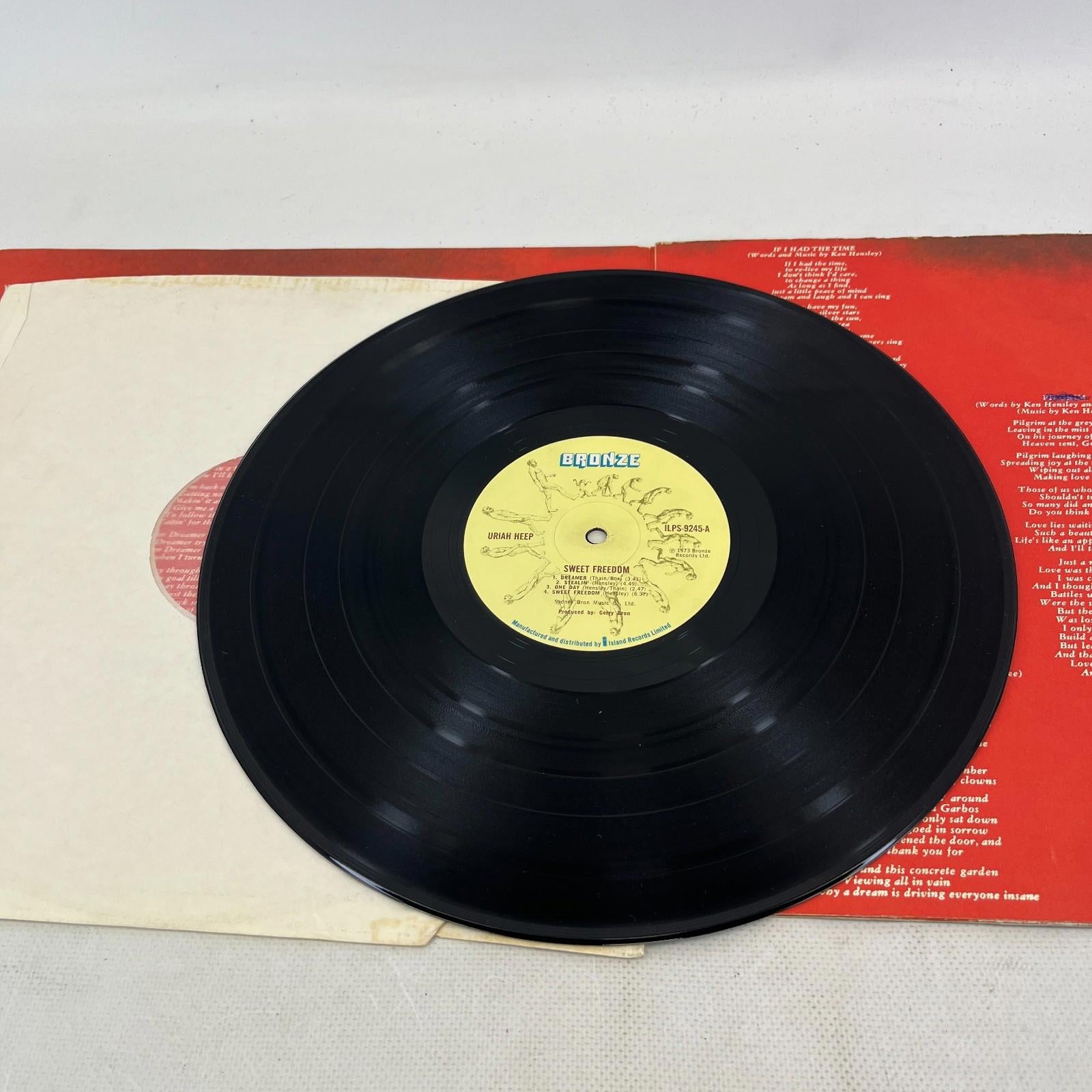 Uriah Heep Sweet Freedom 1973 UK 12" Bronze Vinyl Lp Ilps 9245 VG+/G
