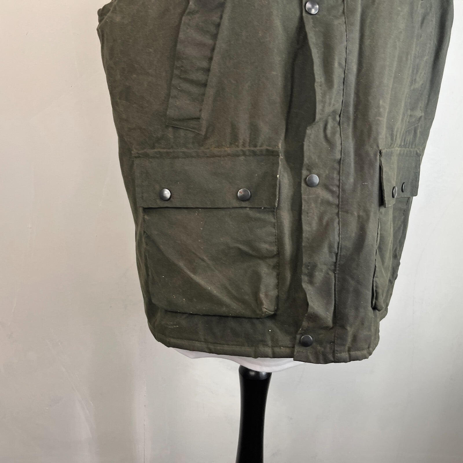 Elm Tree Men's Quilted Wax Gilet Body Warmer Jacket Dark Green size XL