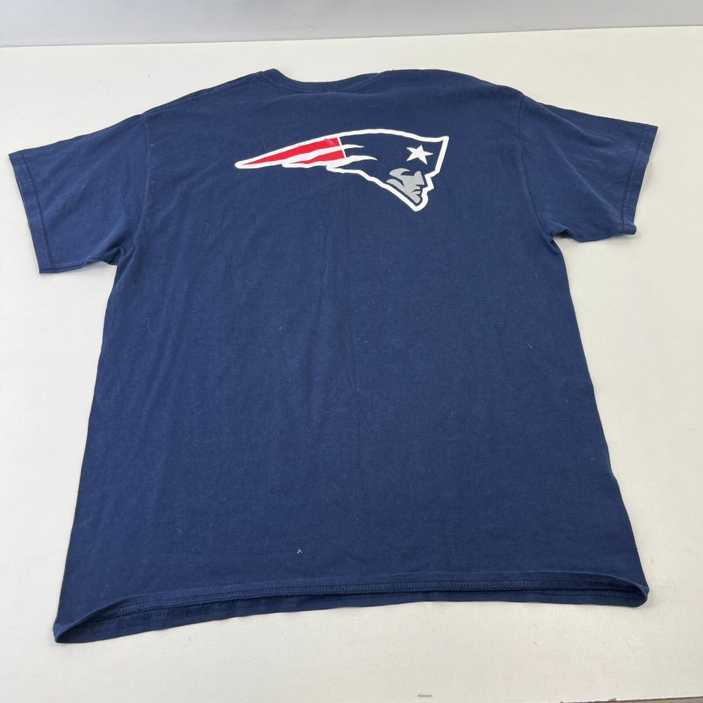 New England Patriots NFL Graphic T-Shirt Mens size Large Navy Football Fan Tee