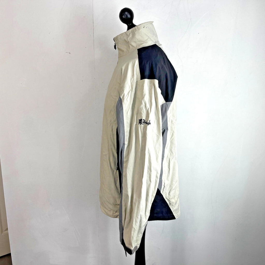 Pringle Aengus Full Zip Golf Jacket size XL Light Beige