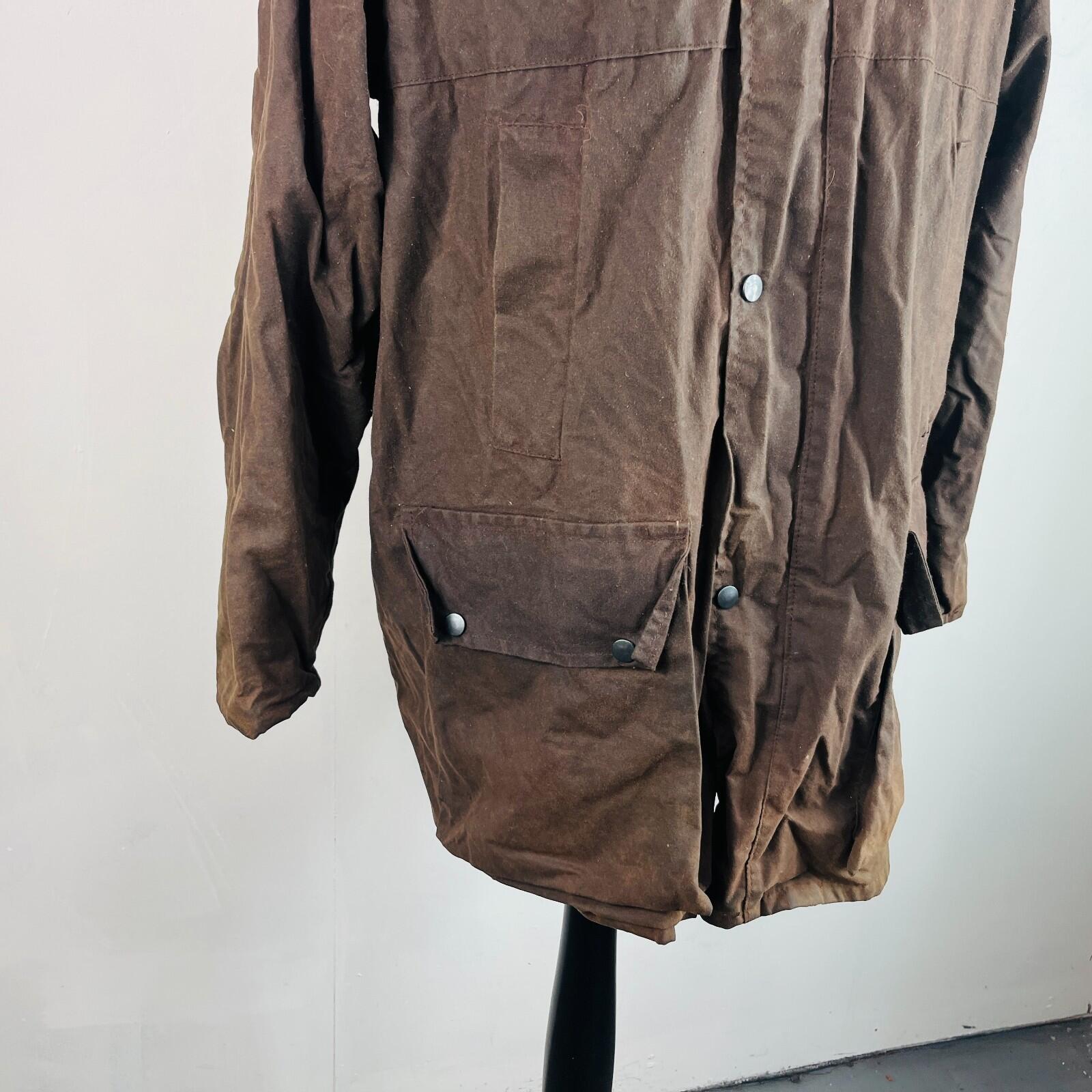 Everdeen Squire Women’s Brown Waxed Cotton Jacket with Hood size XL