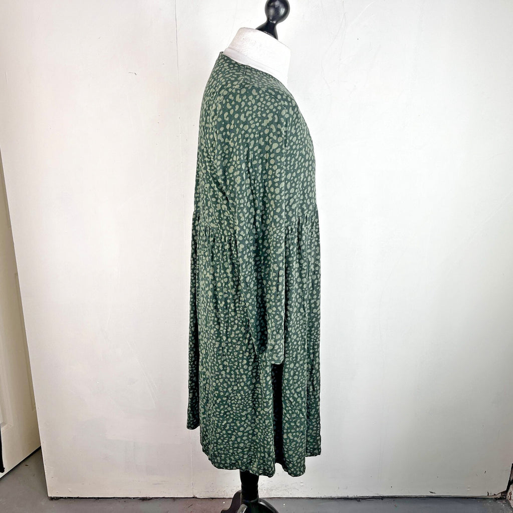Joules Annalise Skater Dress UK size 18 Dark Green Jersey Fit & Flare Comfy