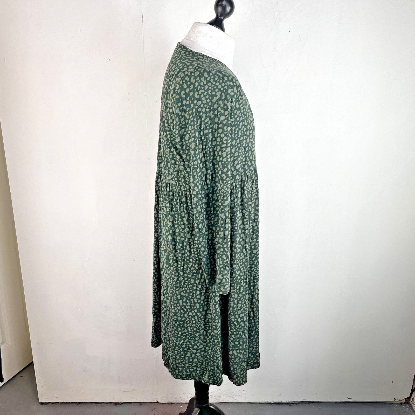 Joules Annalise Skater Dress UK size 18 Dark Green Jersey Fit & Flare Comfy