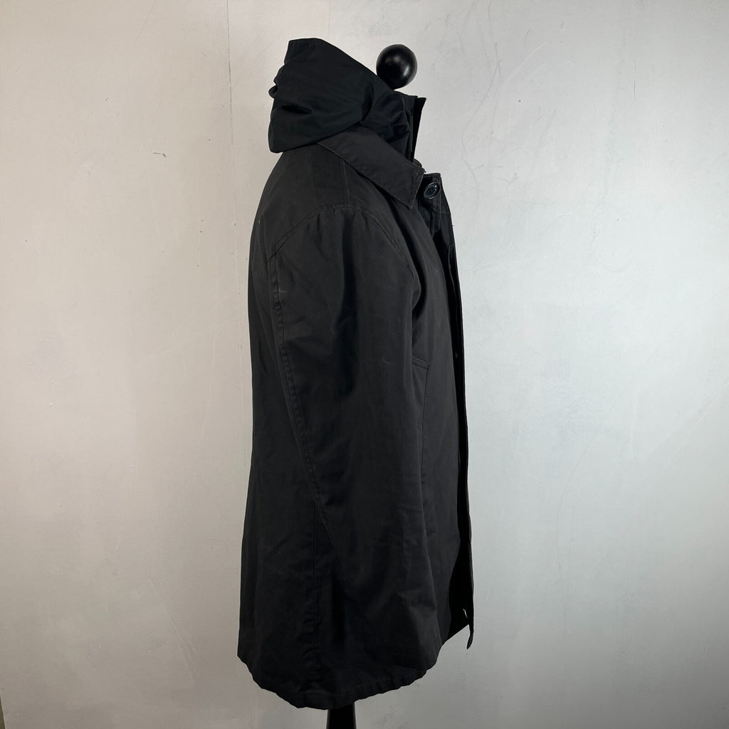 Superdry Idris Elba The Director Raincoat Jacket w/ Removable Hood Black size M
