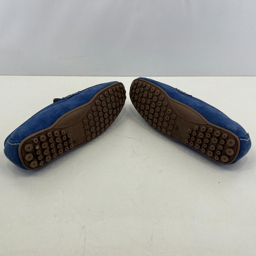 Chatham Parker Shoes Men’s Suede Leather Moccasin Loafers size 8 Admiral Blue