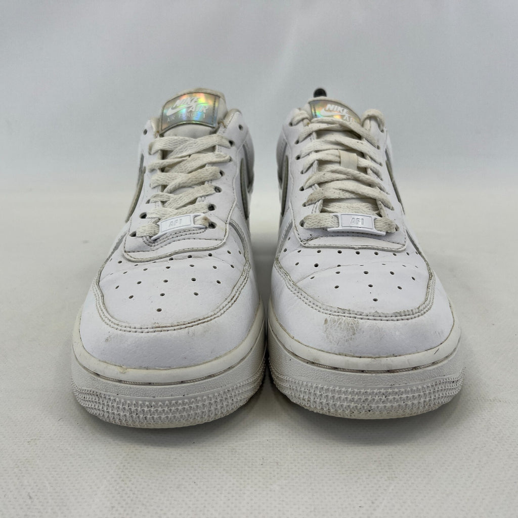 Nike Air Force 1 Trainers Women’s UK size 6 White with Holographic Swoosh AF1