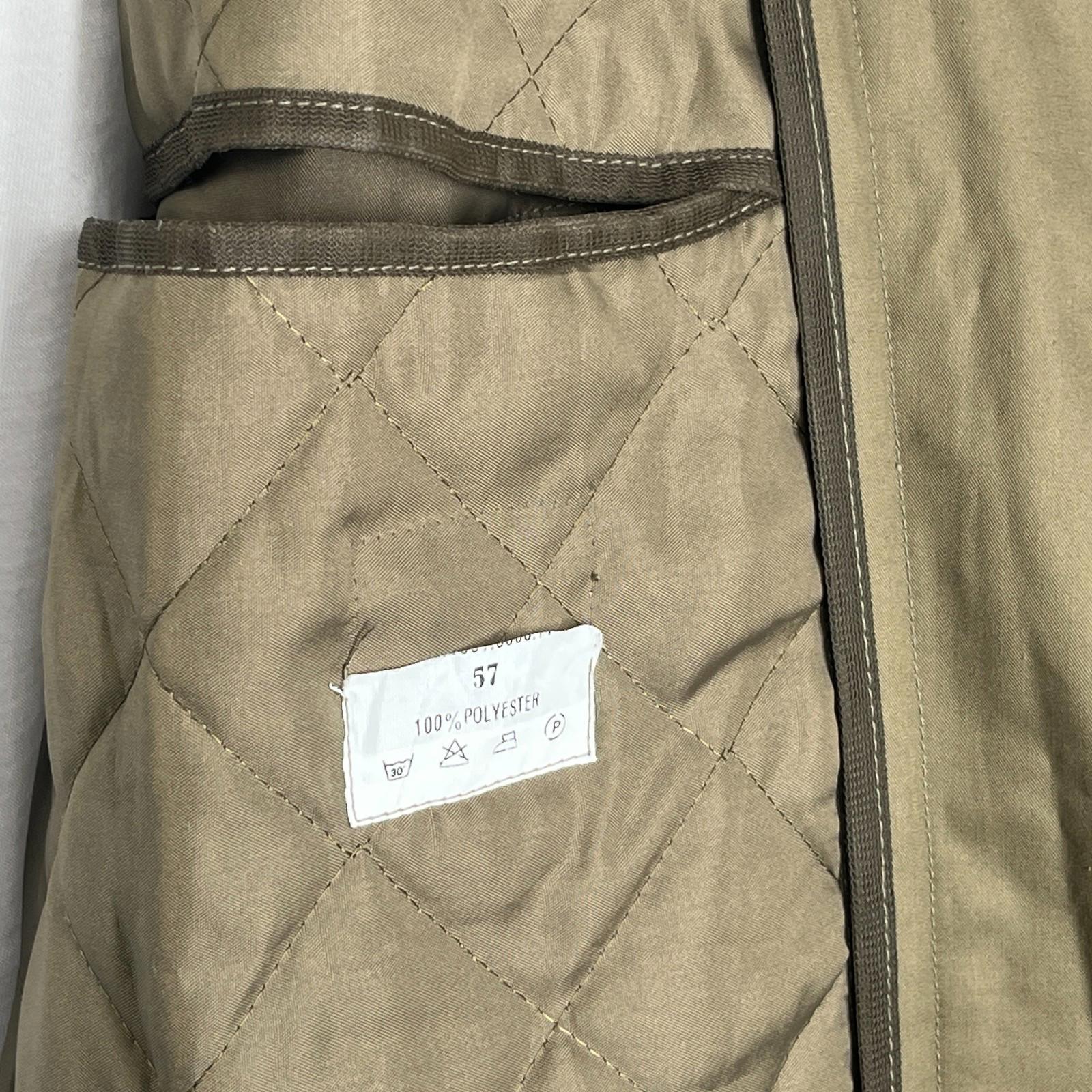 Dutch Army Military Trench Coat inc Removable Quilt Liner Khaki Green EU size 57