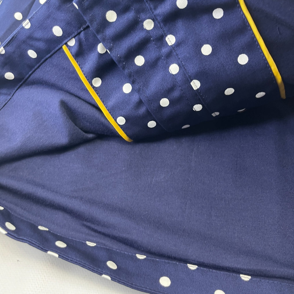 Joules Coast Polka Print Waterproof Jacket Breathable Blue Raincoat UK size 8