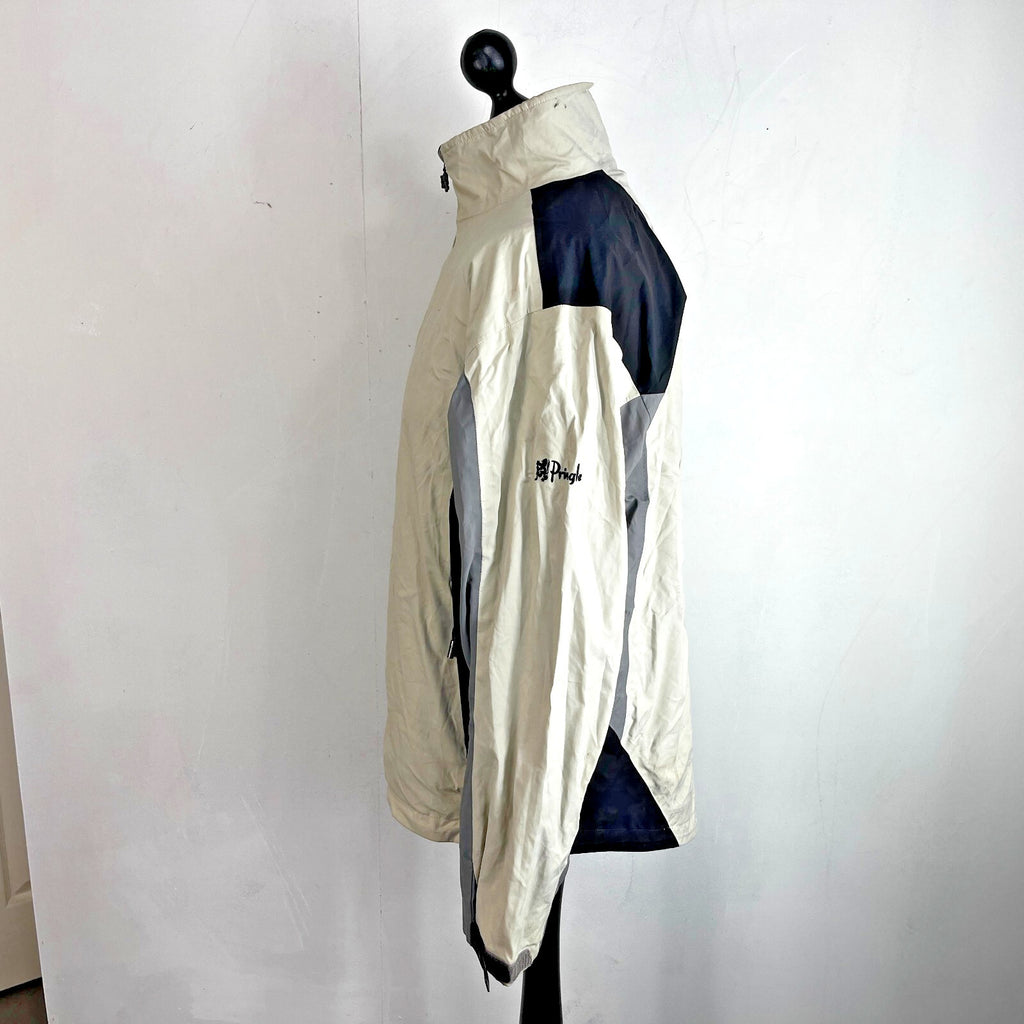 Pringle Aengus Full Zip Golf Jacket size XL Light Beige