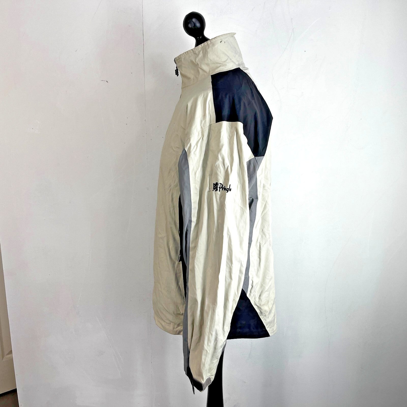 Pringle Aengus Full Zip Golf Jacket size XL Light Beige