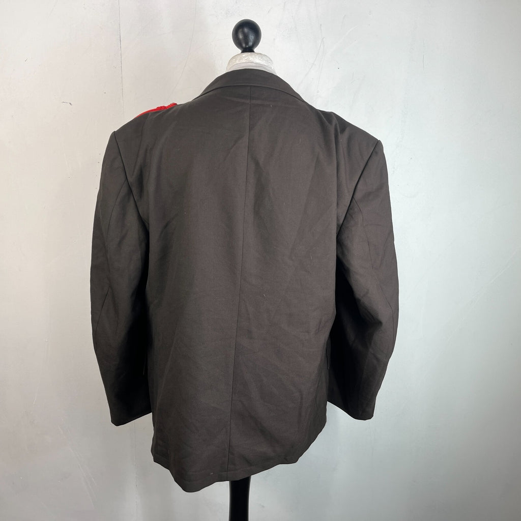 Austrian Army Dress Uniform Jacket Officers Blazer in Brown with Badges size XL