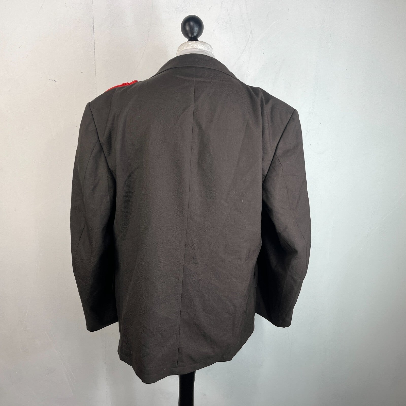 Austrian Army Dress Uniform Jacket Officers Blazer in Brown with Badges size XL