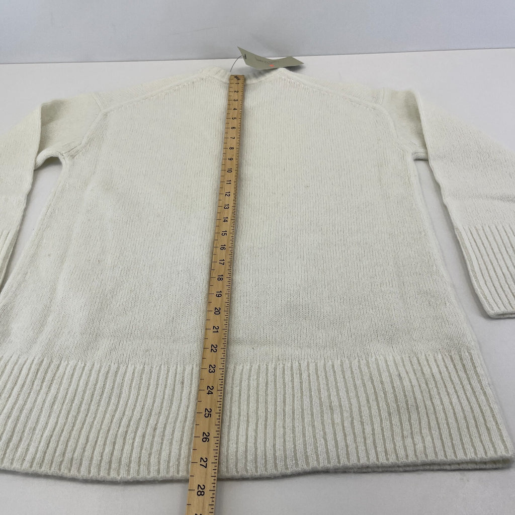 Sweaty Betty Alpine Wool Crew Neck Jumper Sweater in Lily White size S Alpaca