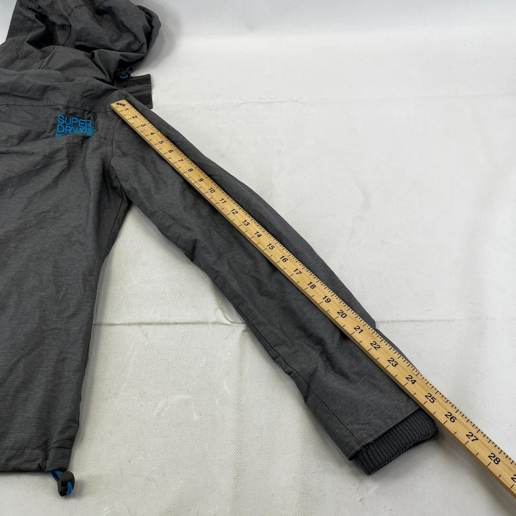 SuperDry Original Windcheater Jacket in Grey/Blue size Small Hooded