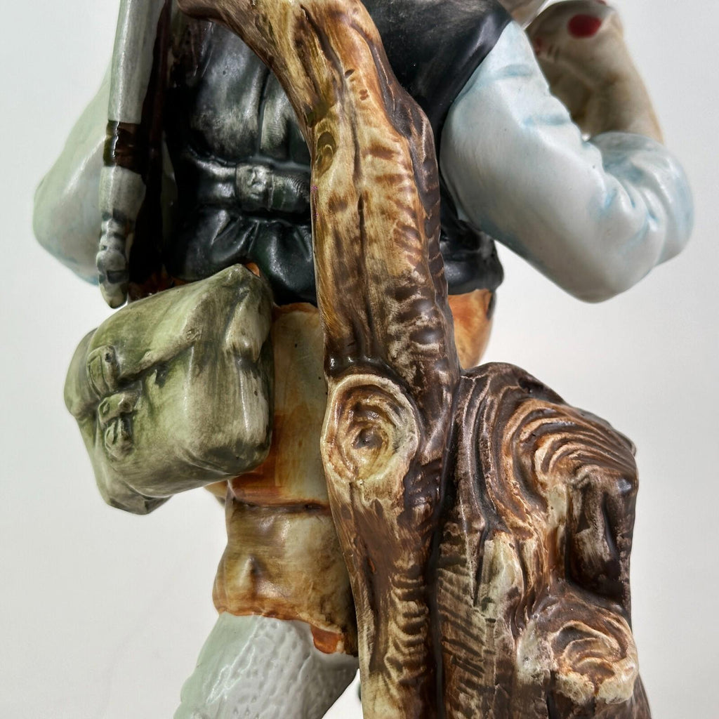 Rare The Hunter Capodimonte Figure Mopping His Brow - Approx 10.5" - VGC