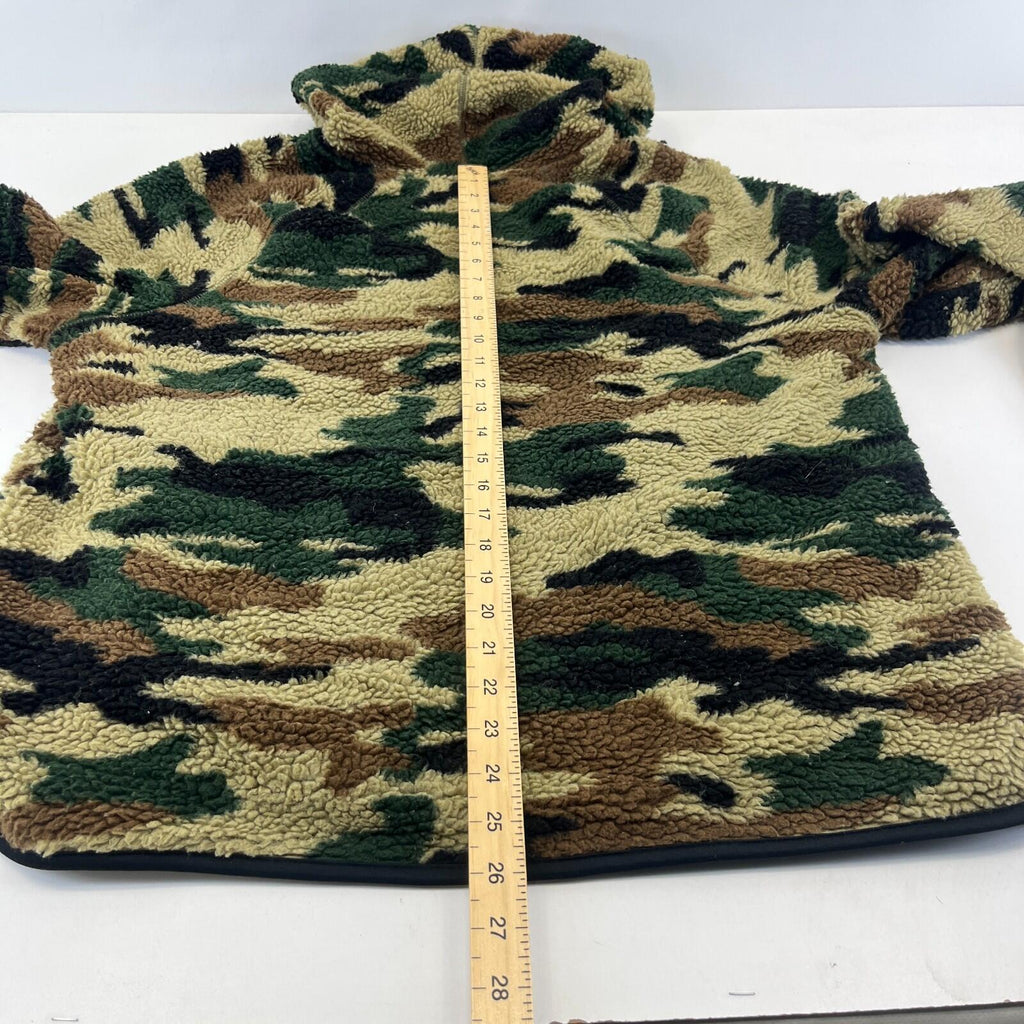 Vintage Y2K Urban Pipeline Camo Fleece Jacket with Hood size XL