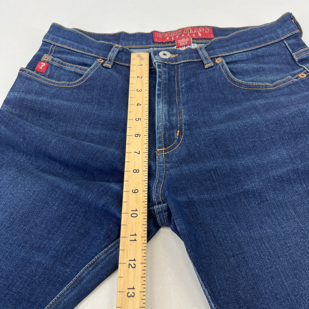 Guess Mens Jeans W29" L33" Dark Blue Medium Rise Stretch Denim