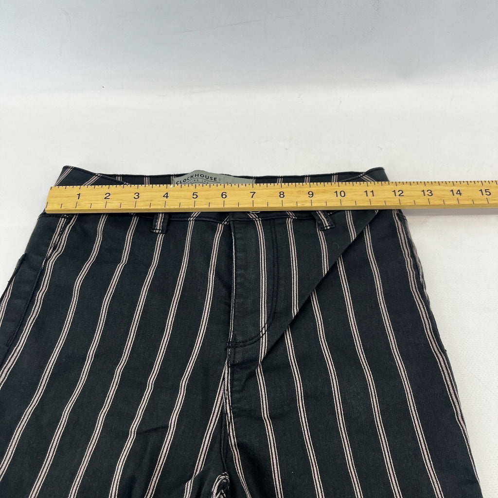 C&A Clockhouse Womens Black Striped Jeans Jegging Leg Skinny size 34R - W24" L29" NWOT