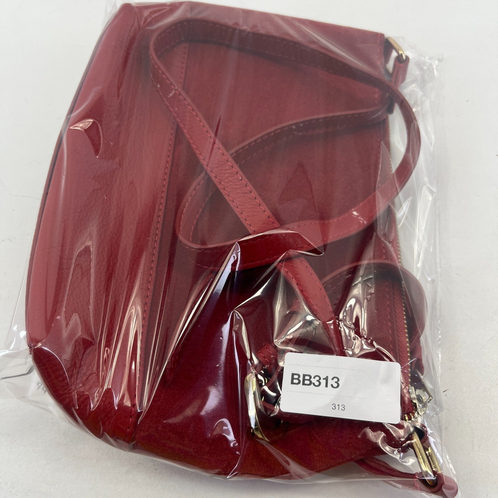Monsoon Bright Red Suede Handbag Small Over the Shoulder Bag