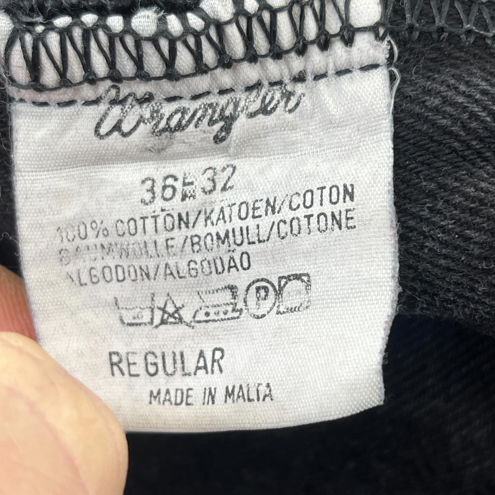 Wrangler Men’s Black Straight Fit Jeans size W34" L32" 100% Cotton