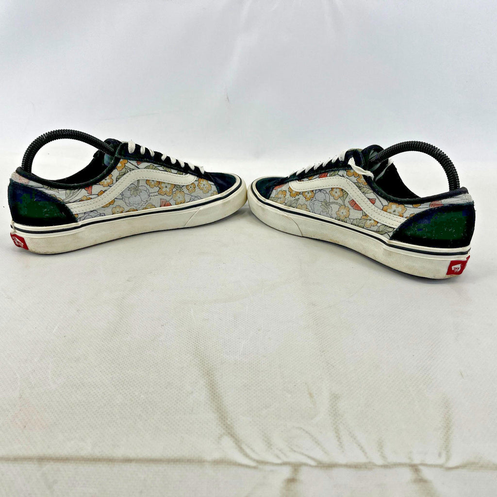 Vans Off the Wall Trainers Floral & Suede Low Top Skate Sneaker UK size 5.5