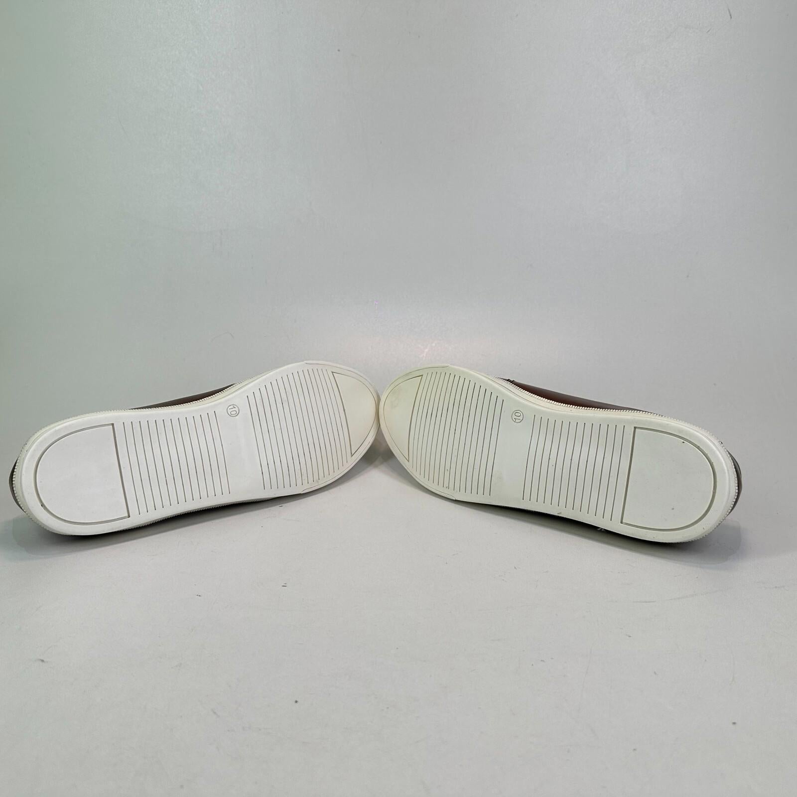 IKON Alton Tan Leather Casual Shoes with White Sole UK size 6 - NEW in Box