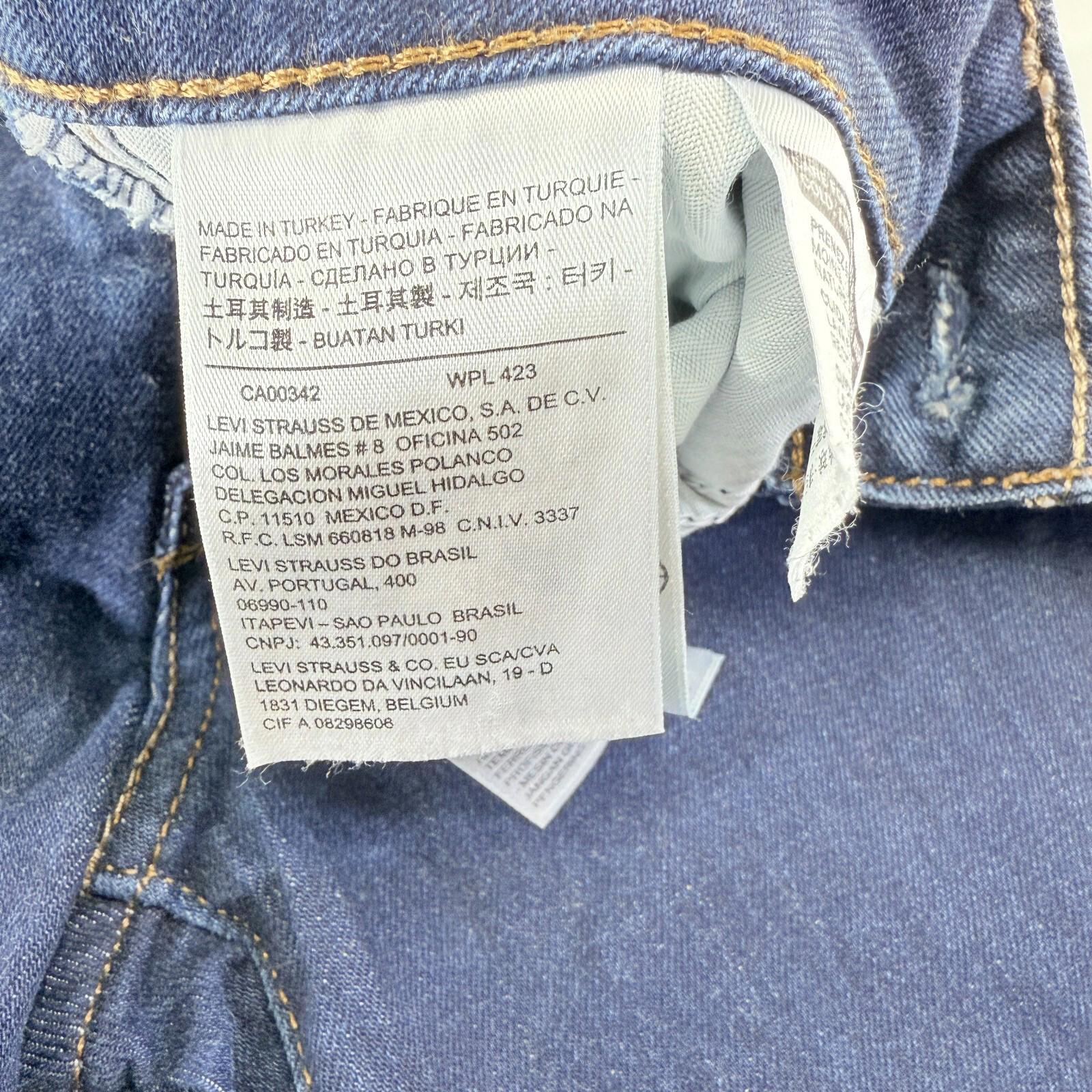 Levi's Bold Curve Jeans Modern Rise Skinny Women Blue Denim W26" L26" Low Waist