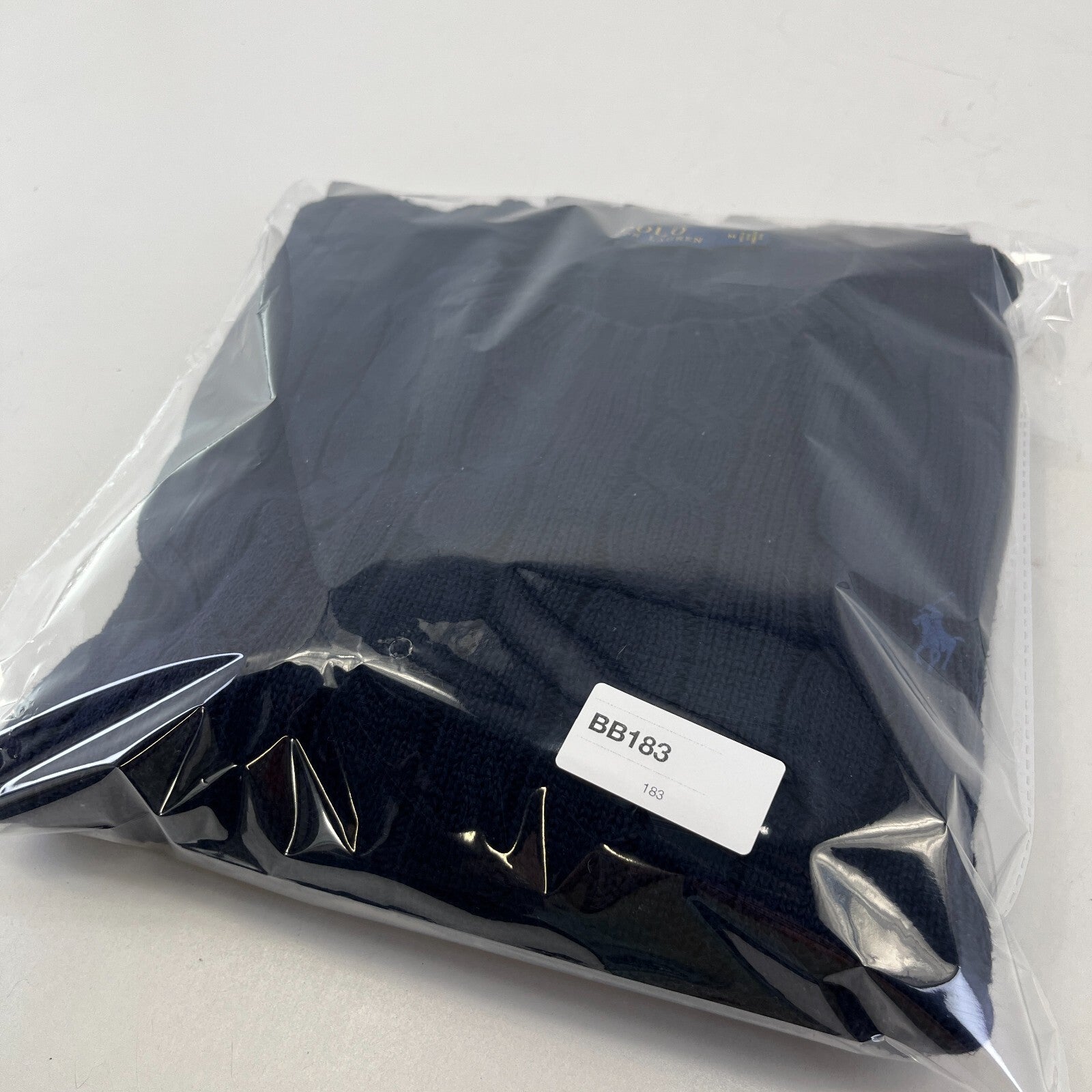 Polo Ralph Lauren 100% Cotton Jumper Men's size M Navy Blue Crew Neck Sweater