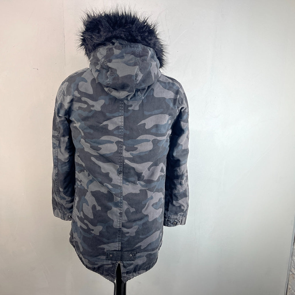 Superdry The Rookie Military Jacket  Camo Womens UK 10 Combat Utility Field Coat