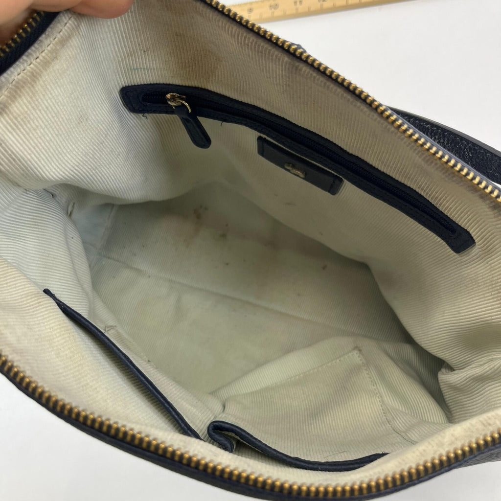 Radley Navy Blue Leather Shoulder Hand Bag 12" wide