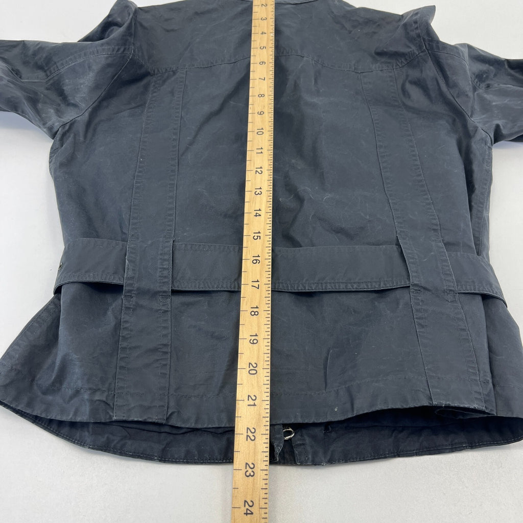 Belstaff Six Days Women's Jacket EU size 46 Black Made in Italy Waxed Motorcycle