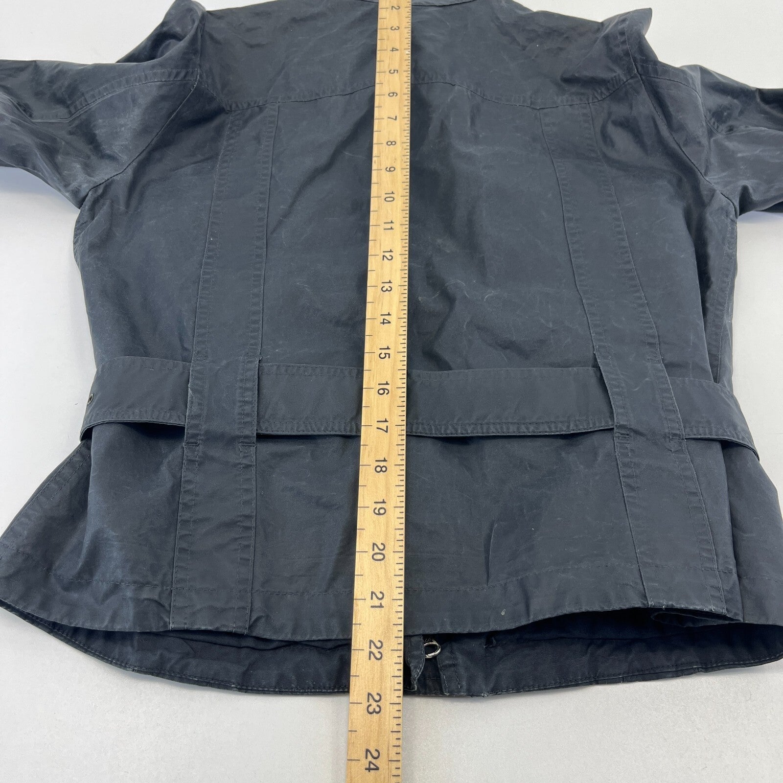 Belstaff Six Days Women's Jacket EU size 46 Black Made in Italy Waxed Motorcycle