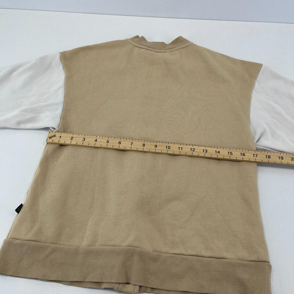 Puma Varsity Track Jacket UK Men's size XS in Beige & Cream