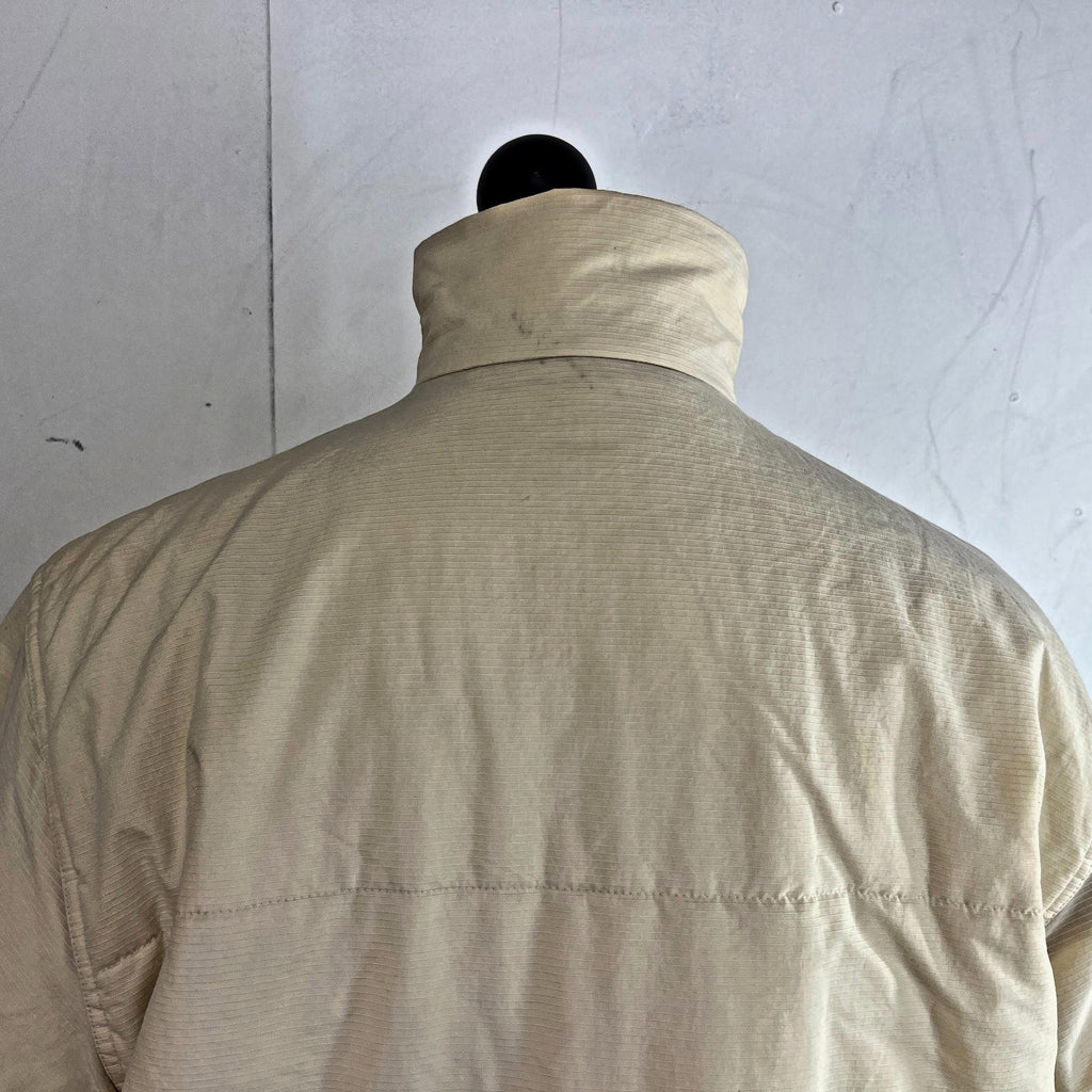 Vintage 90s Adidas Quilted Jacket Coat Y2K Rare Classic Light Yellow size L